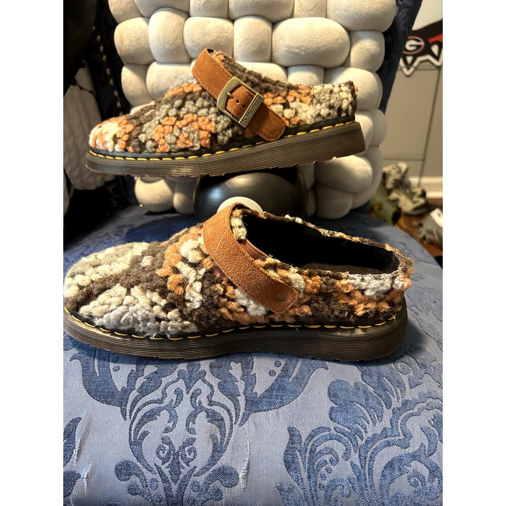 Dr Martens Isham Tan Grey Fabric Mules size 9/EU 41 - Picture 2 of 6